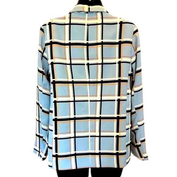 TopShop Blue Window Pane Plaid Blazer - Picture 8 of 13